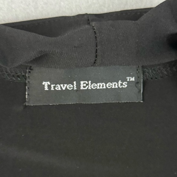 Travel Elements Cardigan Women's Medium Three Quarter Sleeve Open Front Black - Picture 7 of 12